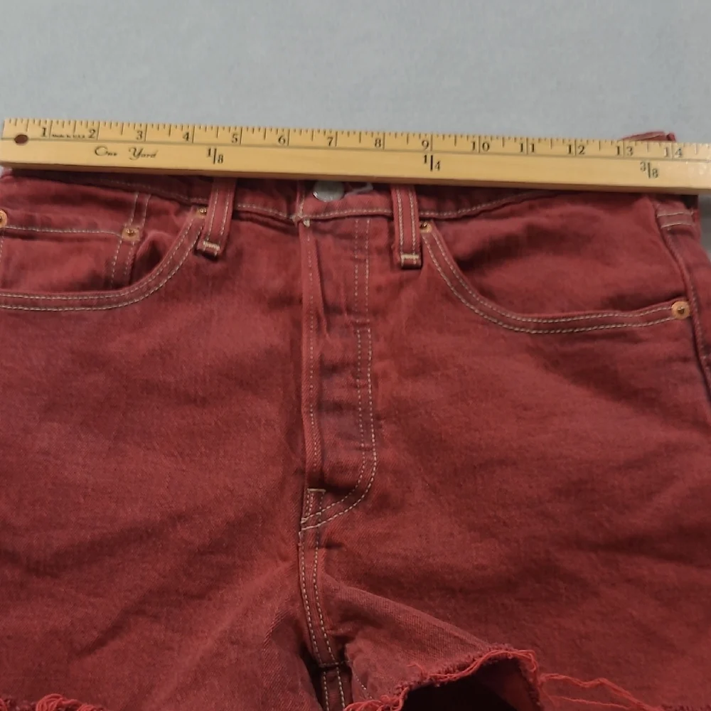 Levi's Rust Red Denim Cutoff Shorts